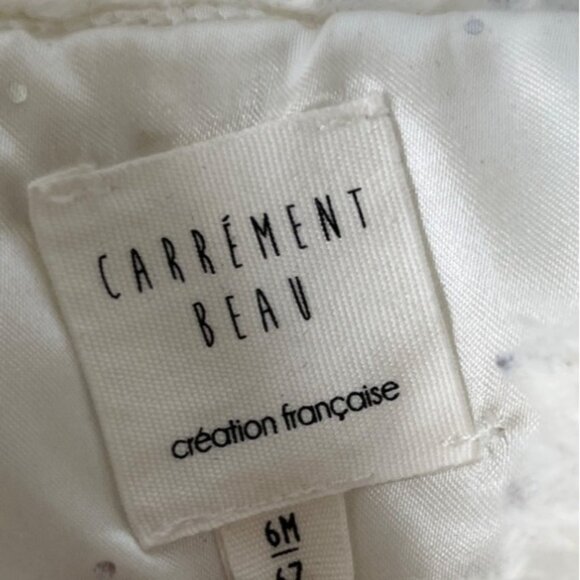 Carrement Beau Fuzzy Shawl Overcoat Baby 6 Months White Vest - Picture 5 of 9